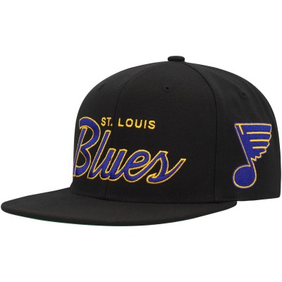 Бейсболка St. Louis Blues Mitchell & Ness Core Team Script 2.0 - Black