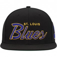 Бейсболка St. Louis Blues Mitchell & Ness Core Team Script 2.0 - Black