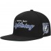 Tampa Bay Lightning Mitchell & Ness Black Core Team Script 2.0 Snapback Hat