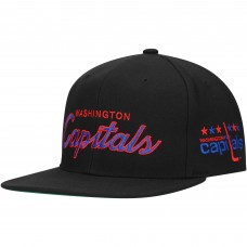 Washington Capitals Mitchell & Ness Black Core Team Script 2.0 Snapback Hat