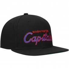 Washington Capitals Mitchell & Ness Black Core Team Script 2.0 Snapback Hat