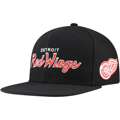 Бейсболка Detroit Red Wings Mitchell & Ness Core Team Script 2.0 - Black