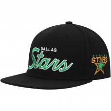 Dallas Stars Mitchell & Ness Black Core Team Script 2.0 Snapback Hat