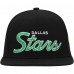 Dallas Stars Mitchell & Ness Black Core Team Script 2.0 Snapback Hat