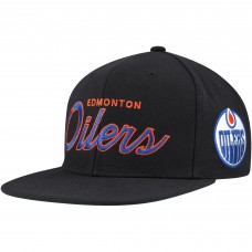 Бейсболка Edmonton Oilers Mitchell & Ness Core Team Script 2.0 - Black