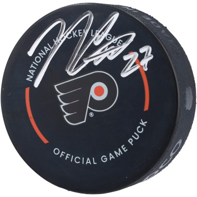 Шайба с автографом Noah Cates Philadelphia Flyers Fanatics Authentic Official