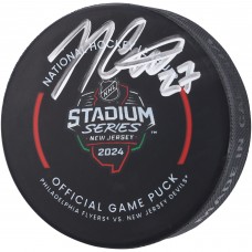 Шайба с автографом Noah Cates Philadelphia Flyers Autographed Fanatics Authentic 2024 Stadium Series Official