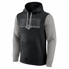 Los Angeles Kings Logo Athletic Black Deliver Fleece Pullover Hoodie