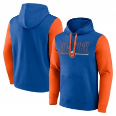 New York Islanders Logo Athletic Royal Deliver Fleece Pullover Hoodie