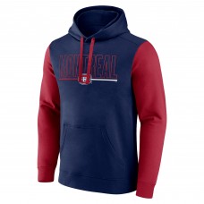 Montreal Canadiens Logo Athletic Navy Deliver Fleece Pullover Hoodie Montreal Canadiens Logo Athletic Navy Deliver Fleece Pullover Hoodie