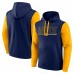 Nashville Predators Logo Athletic Navy Deliver Fleece Pullover Hoodie