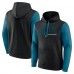 San Jose Sharks Logo Athletic Black Deliver Fleece Pullover Hoodie