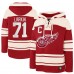 Толстовка Dylan Larkin Detroit Red Wings 47 Captain Patch Player Name & Number Lacer - Red