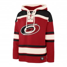 Carolina Hurricanes Sebastian Aho 47 Red Player Name & Number Lacer Pullover Hoodie Carolina Hurricanes Sebastian Aho 47 Red Player Name & Number Lacer Pullover Hoodie
