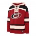 Carolina Hurricanes Sebastian Aho 47 Red Player Name & Number Lacer Pullover Hoodie