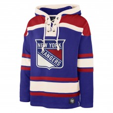 Толстовка New York Rangers Igor Shesterkin 47 Blue Player Name & Number Lacer