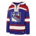 Толстовка New York Rangers Igor Shesterkin 47 Blue Player Name & Number Lacer