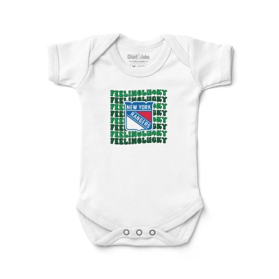 New York Rangers Chad & Jake Infant Feeling Lucky Bodysuit - White