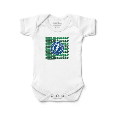 Tampa Bay Lightning Chad & Jake Infant Feeling Lucky Bodysuit - White