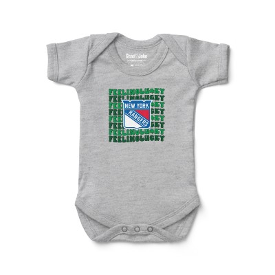 New York Rangers Chad & Jake Infant Feeling Lucky Bodysuit - Heather Gray