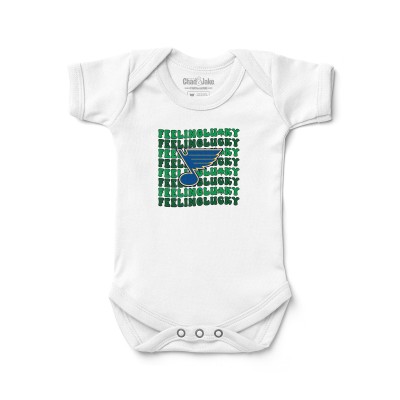 St. Louis Blues Chad & Jake Newborn Feeling Lucky Bodysuit - White