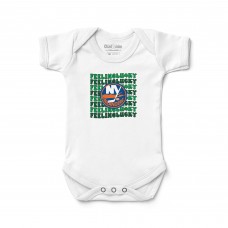 New York Islanders Chad & Jake Newborn Feeling Lucky Bodysuit - White