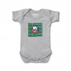 New York Islanders Chad & Jake Newborn Feeling Lucky Bodysuit - Heather Gray