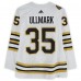 Игровая джерси Linus Ullmark Boston Bruins Autographed Fanatics Authentic 2023-24 White adidas Authentic with 100th Anniversary Patch
