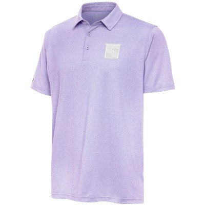 Поло New York Rangers Antigua White Logo Par 3 - Lavender