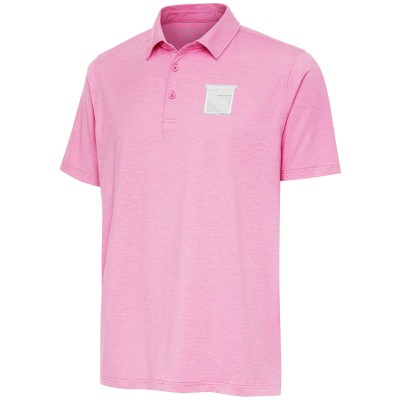 Поло New York Rangers Antigua White Logo Par 3 - Pink