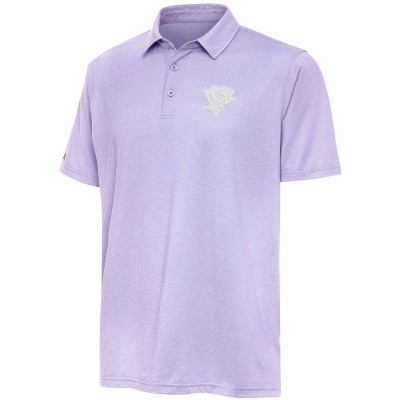 Pittsburgh Penguins Antigua Lavender White Logo Par 3 Polo