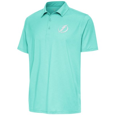 Поло Tampa Bay Lightning Antigua White Logo Par 3 - Heather Aqua