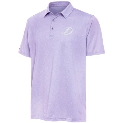 Поло Tampa Bay Lightning Antigua White Logo Par 3 - Lavender