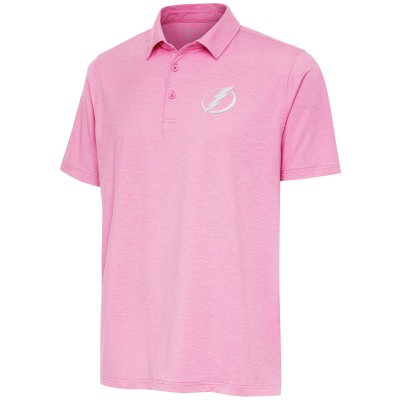 Поло Tampa Bay Lightning Antigua White Logo Par 3 - Pink