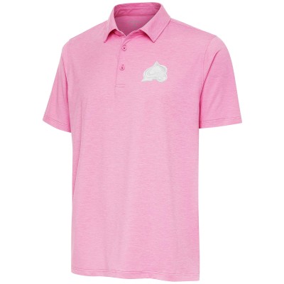 Поло Colorado Avalanche Antigua White Logo Par 3 - Pink