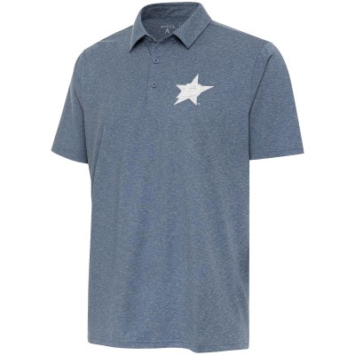 Поло Dallas Stars Antigua White Logo Par 3 - Heather Navy