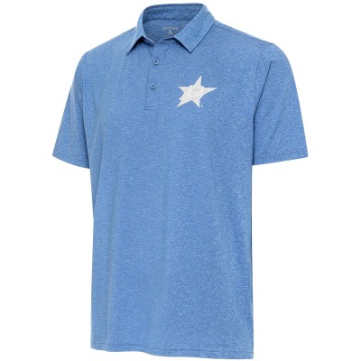 Dallas Stars Antigua Blue White Logo Par 3 Polo
