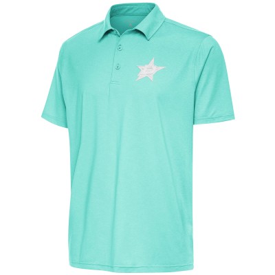 Поло Dallas Stars Antigua White Logo Par 3 - Heather Aqua
