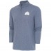 Кофта на короткой молнии Colorado Avalanche Antigua White Logo Hunk - Heather Navy