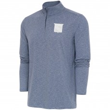 Кофта на короткой молнии New York Rangers Antigua White Logo Hunk - Heather Navy