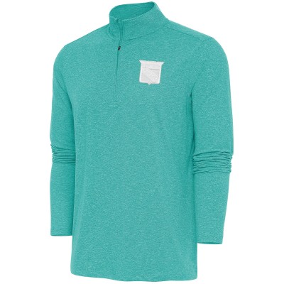 Кофта на короткой молнии New York Rangers Antigua White Logo Hunk - Heather Aqua
