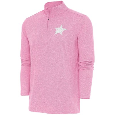 Кофта на короткой молнии Dallas Stars Antigua White Logo Hunk - Pink
