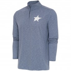 Кофта на короткой молнии Dallas Stars Antigua White Logo Hunk - Heather Navy