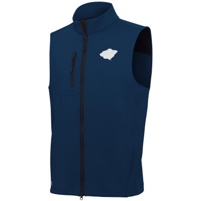 Minnesota Wild Antigua White Logo Demand Full-Zip Vest - Navy