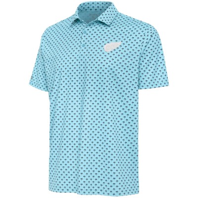 Поло Detroit Red Wings Antigua White Logo Kona - Powder Blue