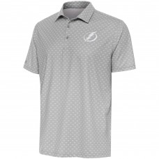 Поло Tampa Bay Lightning Antigua White Logo Kona - Gray
