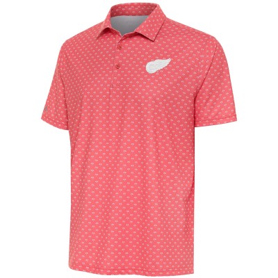 Поло Detroit Red Wings Antigua White Logo Kona - Coral