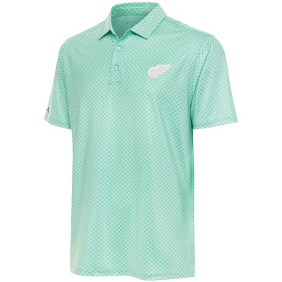 Поло Detroit Red Wings Antigua White Logo Dawdle - Teal