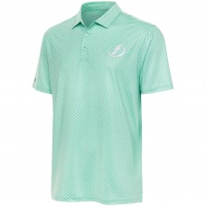Поло Tampa Bay Lightning Antigua White Logo Dawdle - Teal