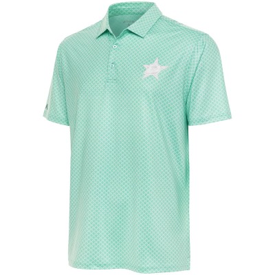 Поло Dallas Stars Antigua White Logo Dawdle - Teal